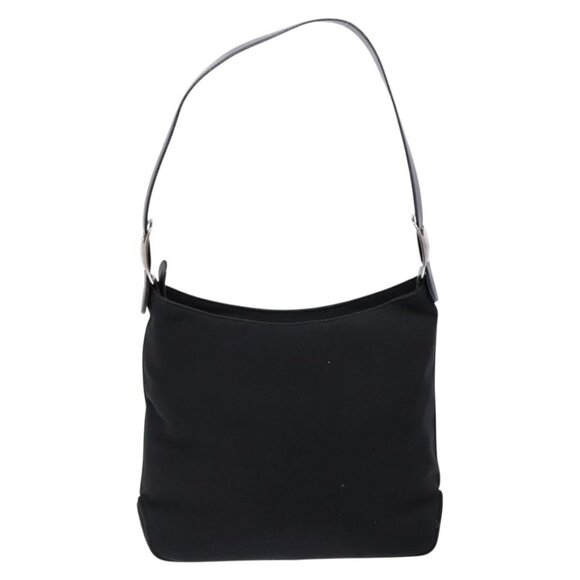 Salvatore Ferragamo Vala Shoulder Bag Canvas Black Silver Auth - Picture 2 of 16